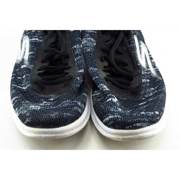 Skechers Gogamat Size 7.5 M Black Lace Up Running Fabric Shoes - Picture 2 of 7